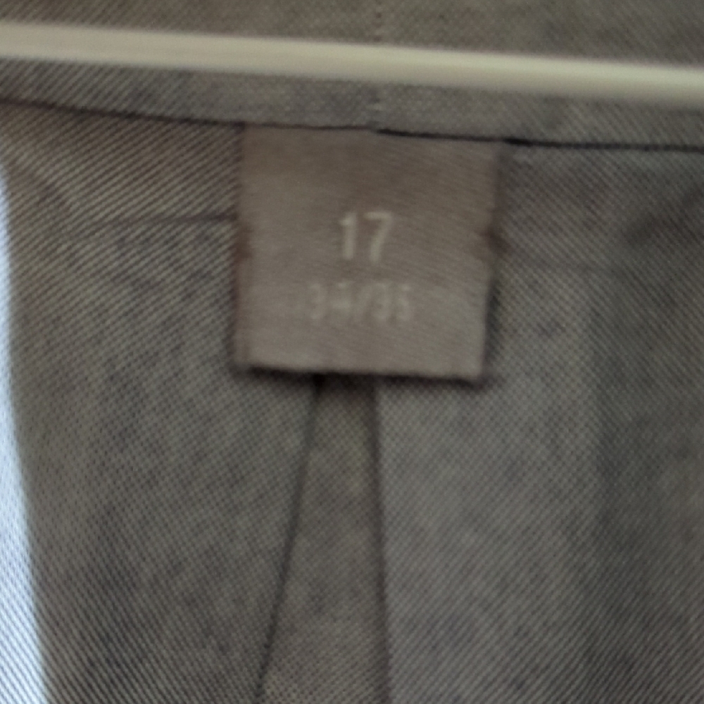 Stafford Executive Gray Cotton Shirt Size 17-34/35 - Picture 4 of 8